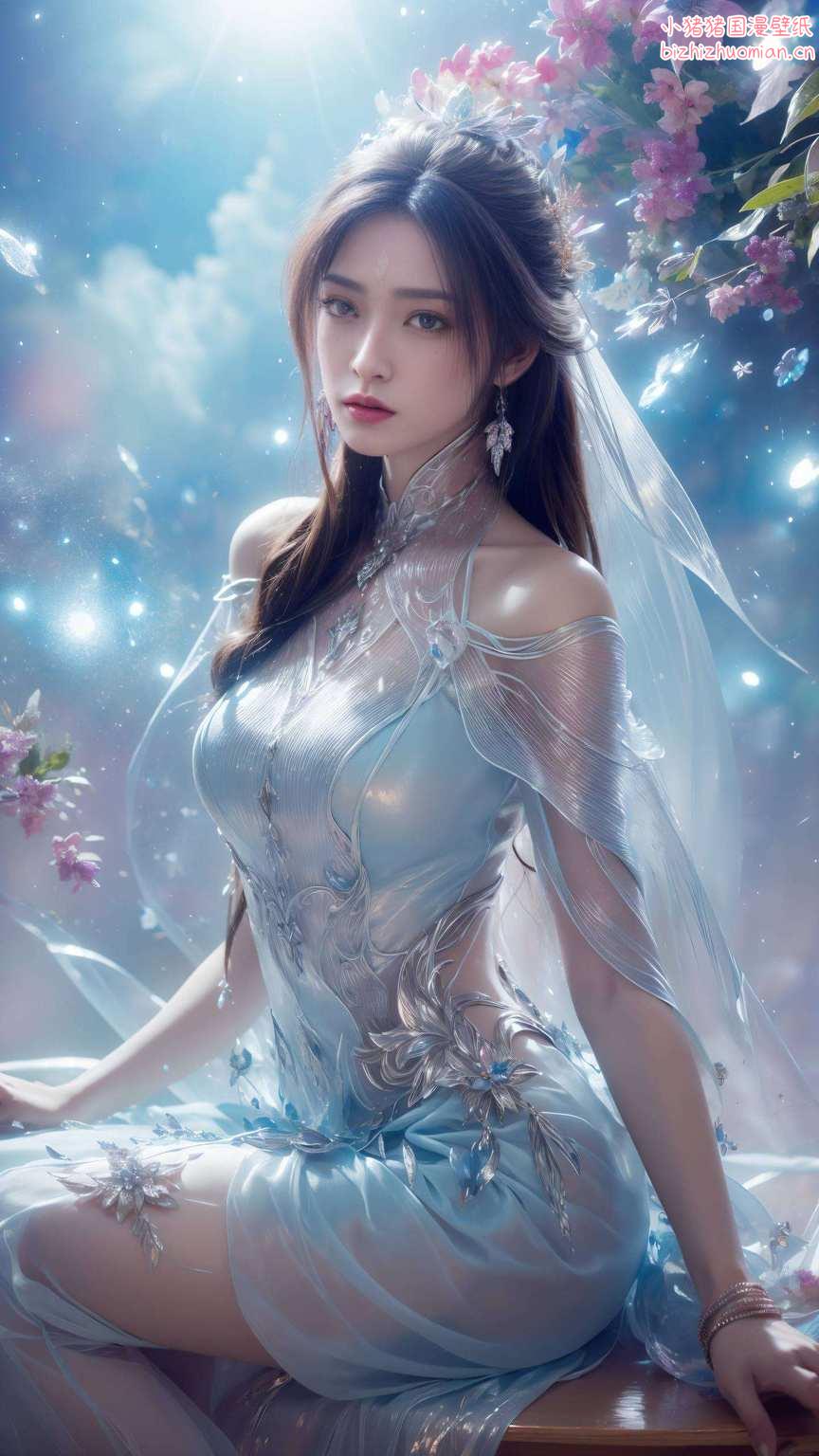 仿佛每个眼神都能诉说千年的故事在这国漫壁纸中