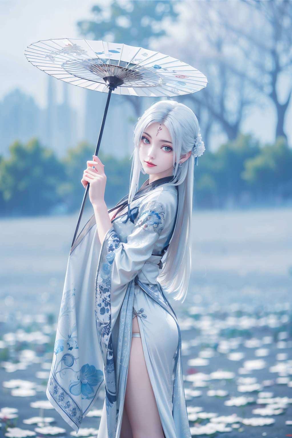 小白壁纸映粉霞诛仙图中仙子嘉,国漫美女笑靥娇